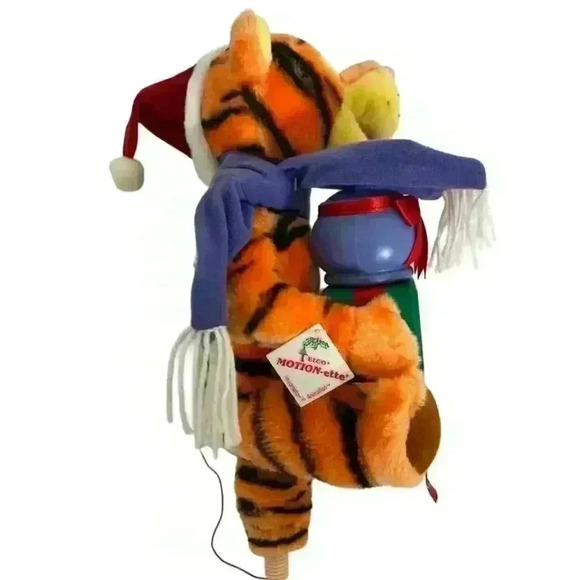 Telco Disney Tigger Christmas Animated Winnie The Pooh Figure 1998 Vintage - Picture 3 of 7